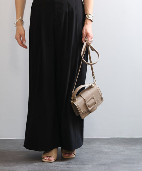 【雑誌掲載】2WAYスクエアバックルショルダーバッグ 12-1091